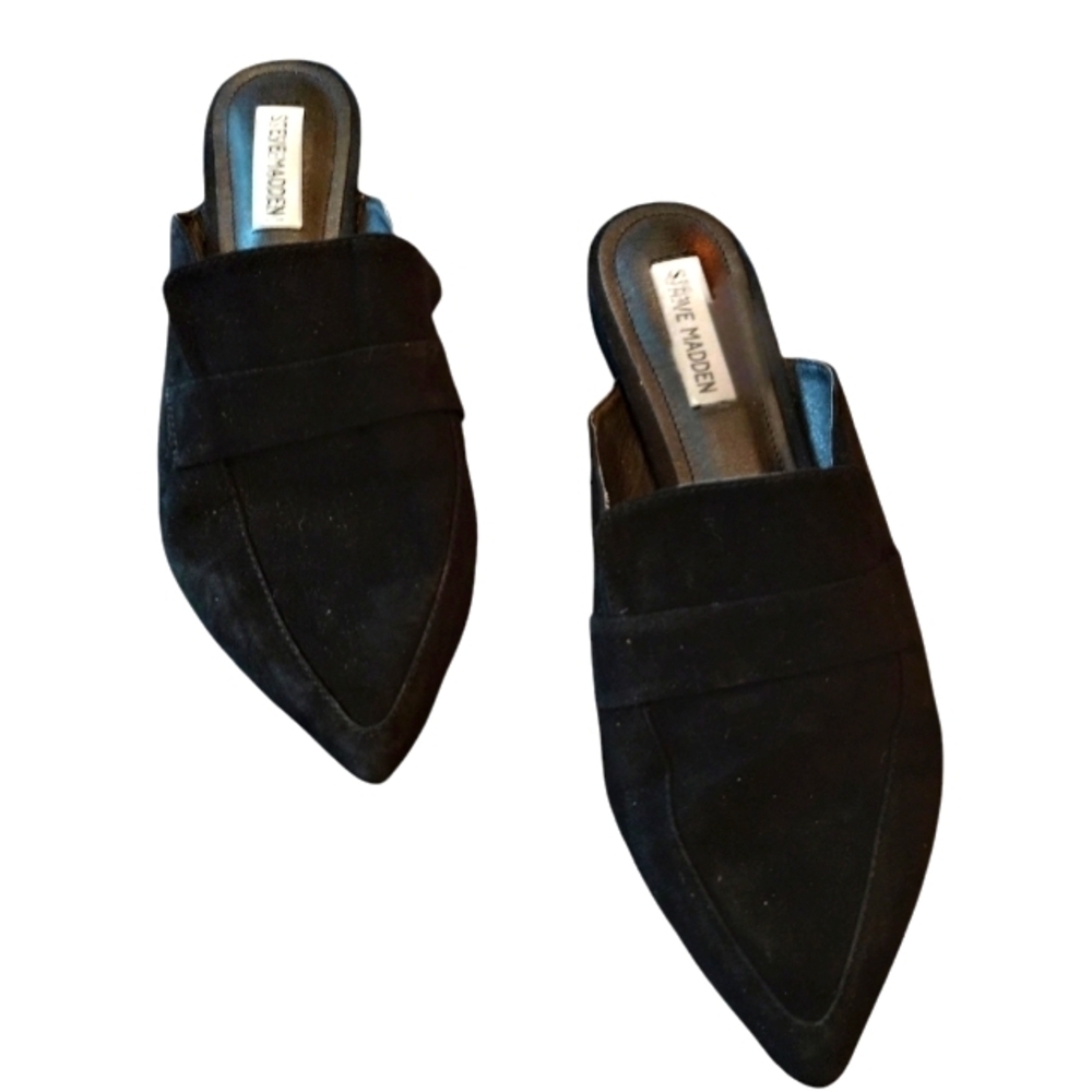 Steve Madden Mules Black Suede
